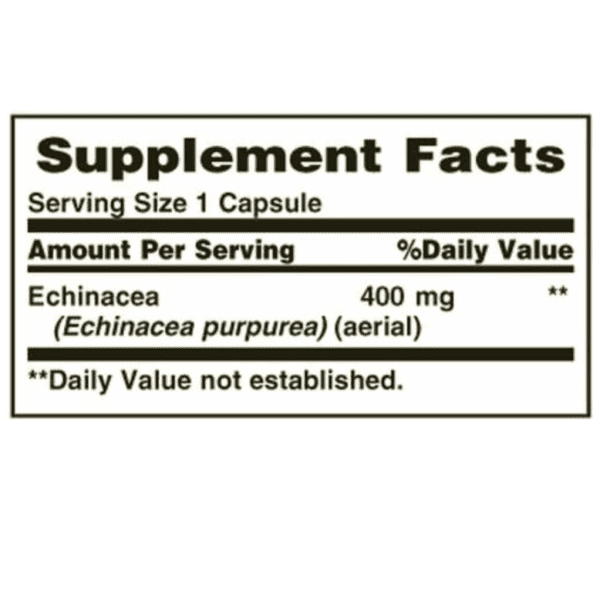 Supplement Facts for Echinacea