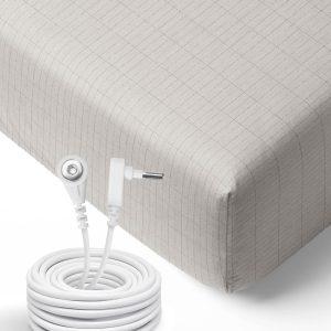 Grounding bed sheets with wire
