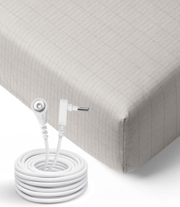Grounding bed sheets with wire