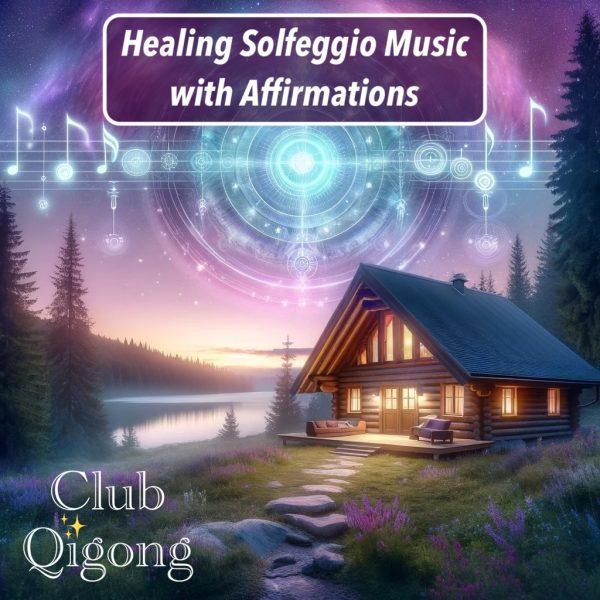 Solfeggio with affirmations in a cabin scene.